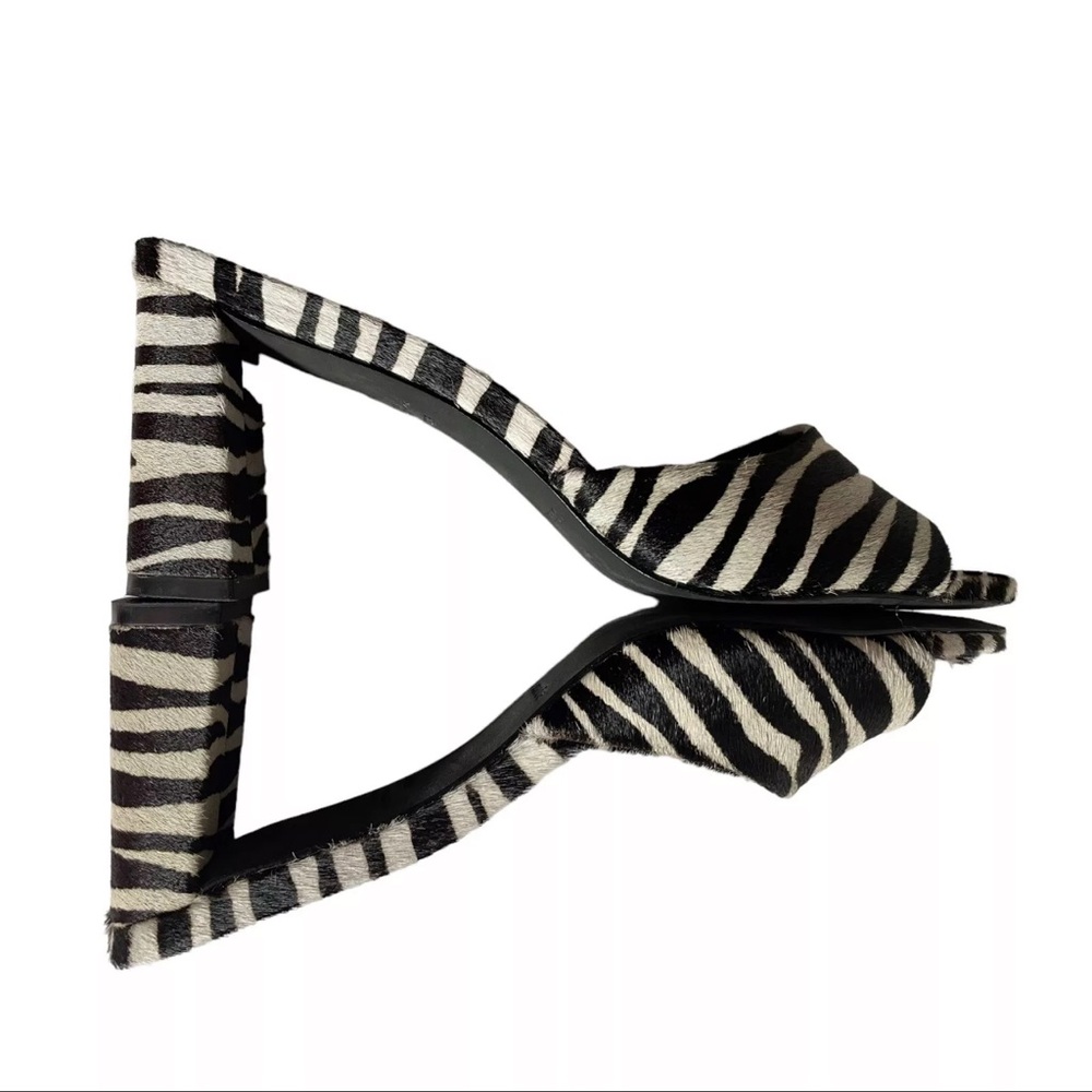 Black Suede Studios Zebra Mules Size 7 - Picture 5 of 10